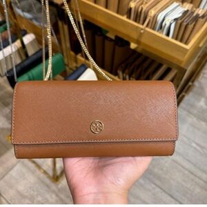 Tory Burch Tan Leather Clutch